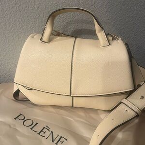NWT Genuine leather handbag  , Mokki Mini Cream color